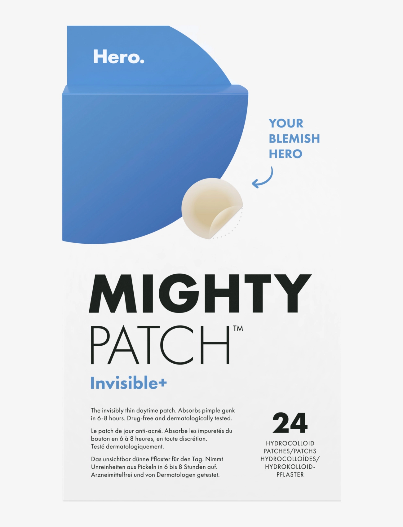 Hero Mighty Patch Invisible+, Punktbehandling, Nude, Str: ONE SIZE