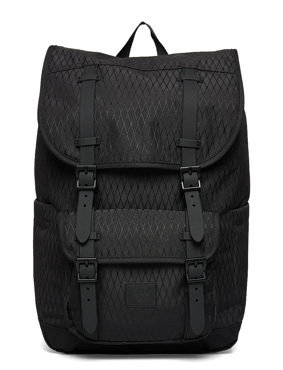 Herschel - Herschel Little America Mid Backpack - alltags-style - black diamond/black - 0