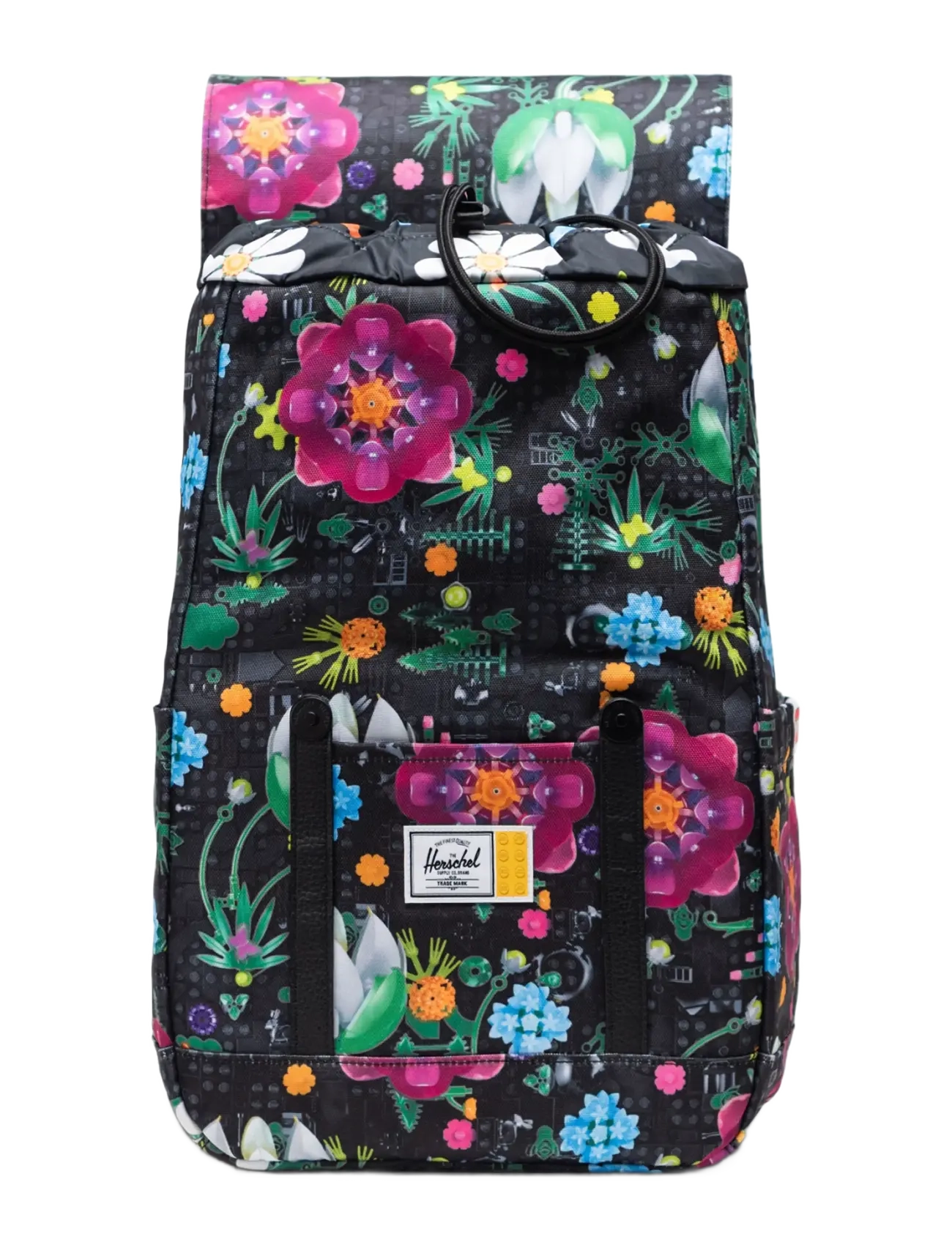 Herschel - LEGO® Herschel Retreat™ Small Backpack - seljakotid - hsc lego® botanical floral blk - 1