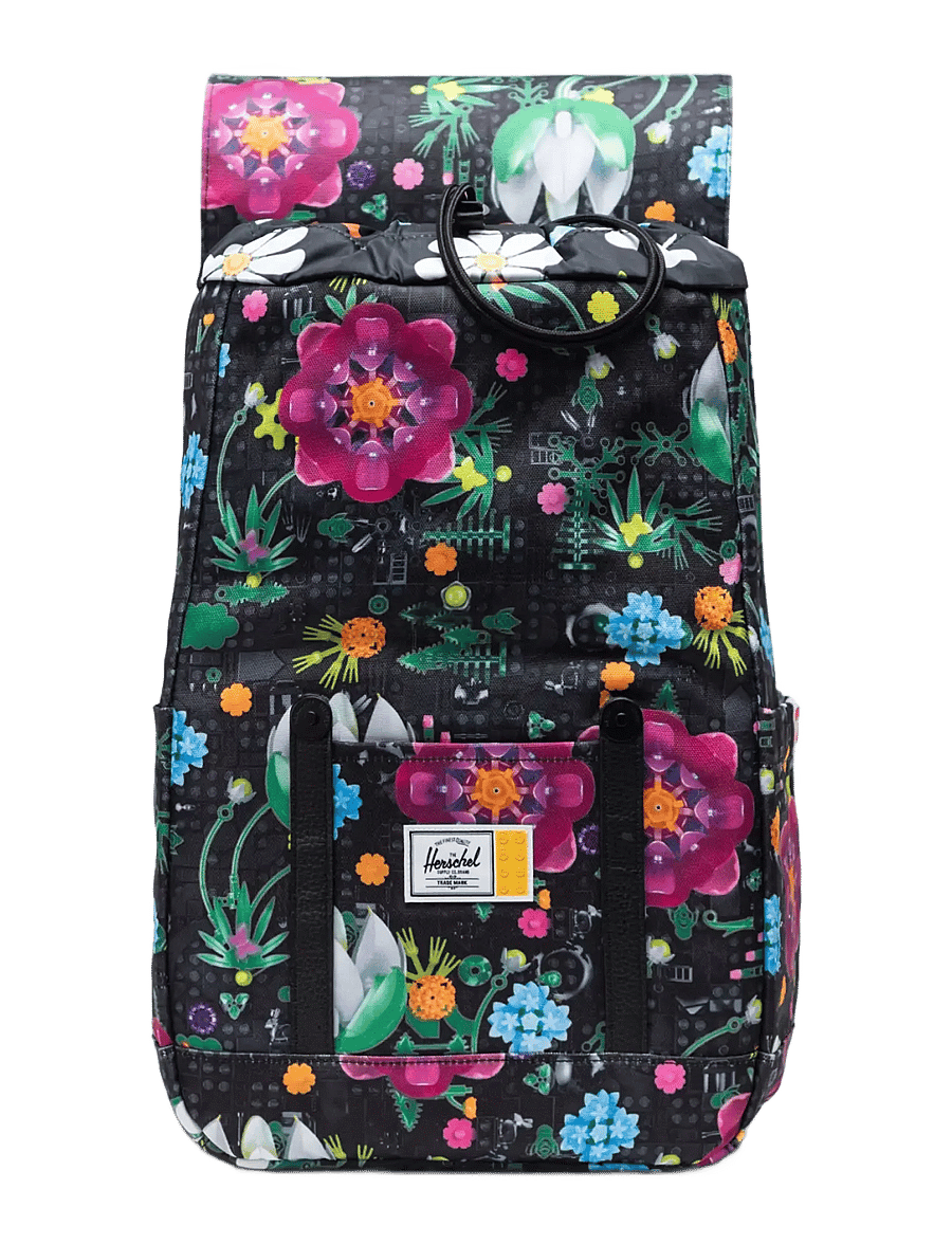 Herschel - LEGO® Herschel Retreat™ Small Backpack - seljakotid - hsc lego® botanical floral blk - 1