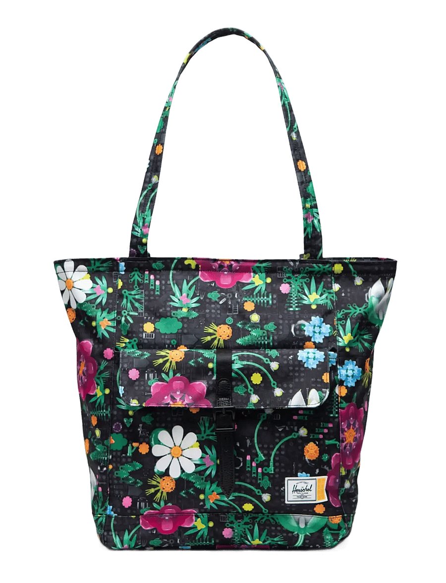 Herschel - LEGO® Herschel Retreat™ Tote - kandekotid ja väikesed kotid - hsc lego® botanical floral blk - 0