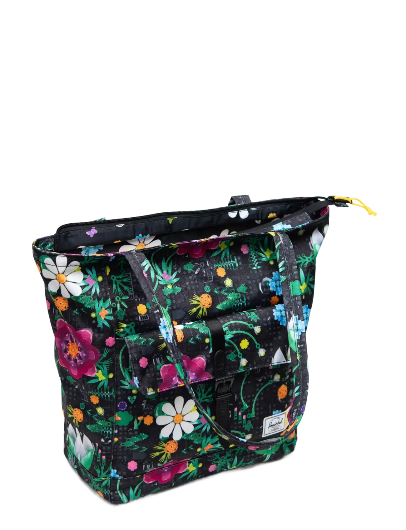 Herschel - LEGO® Herschel Retreat™ Tote - kandekotid ja väikesed kotid - hsc lego® botanical floral blk - 1