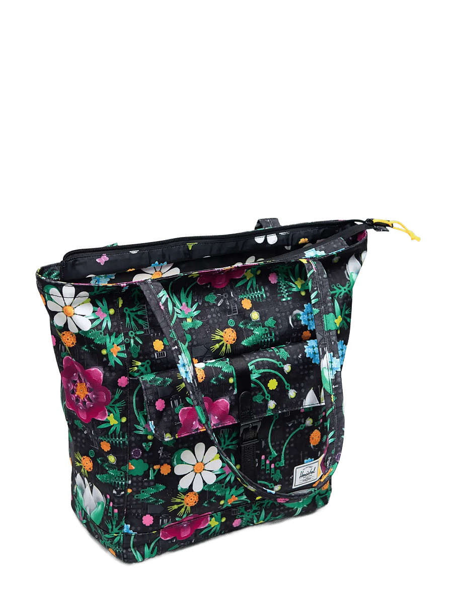 Herschel - LEGO® Herschel Retreat™ Tote - kandekotid ja väikesed kotid - hsc lego® botanical floral blk - 1
