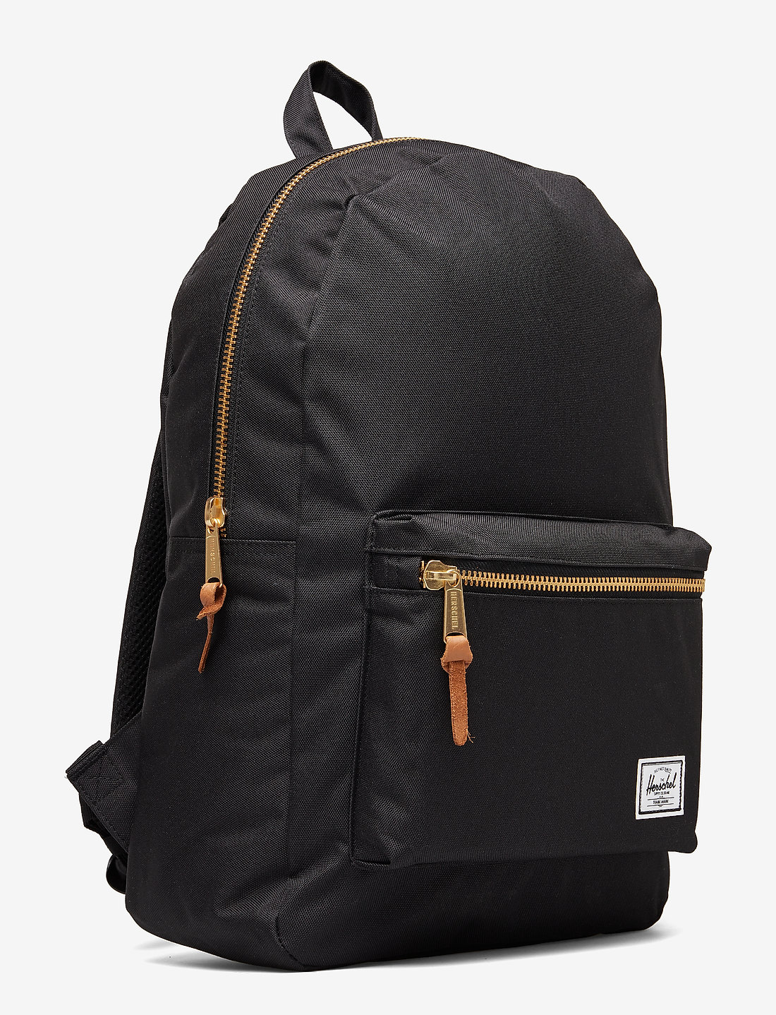 Herschel black outlet backpack gold zipper