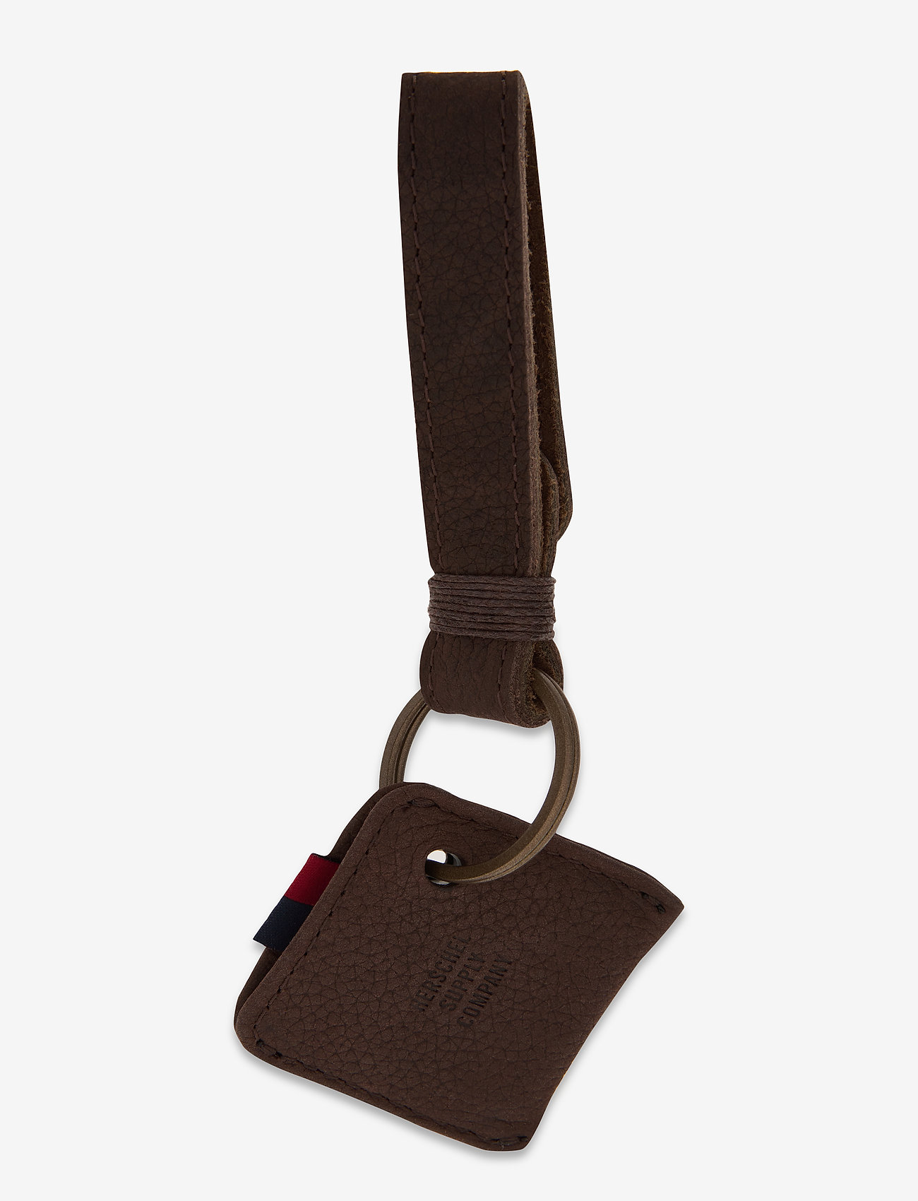 Herschel - Keychain + Tile - brown pebbled nubuck - 1