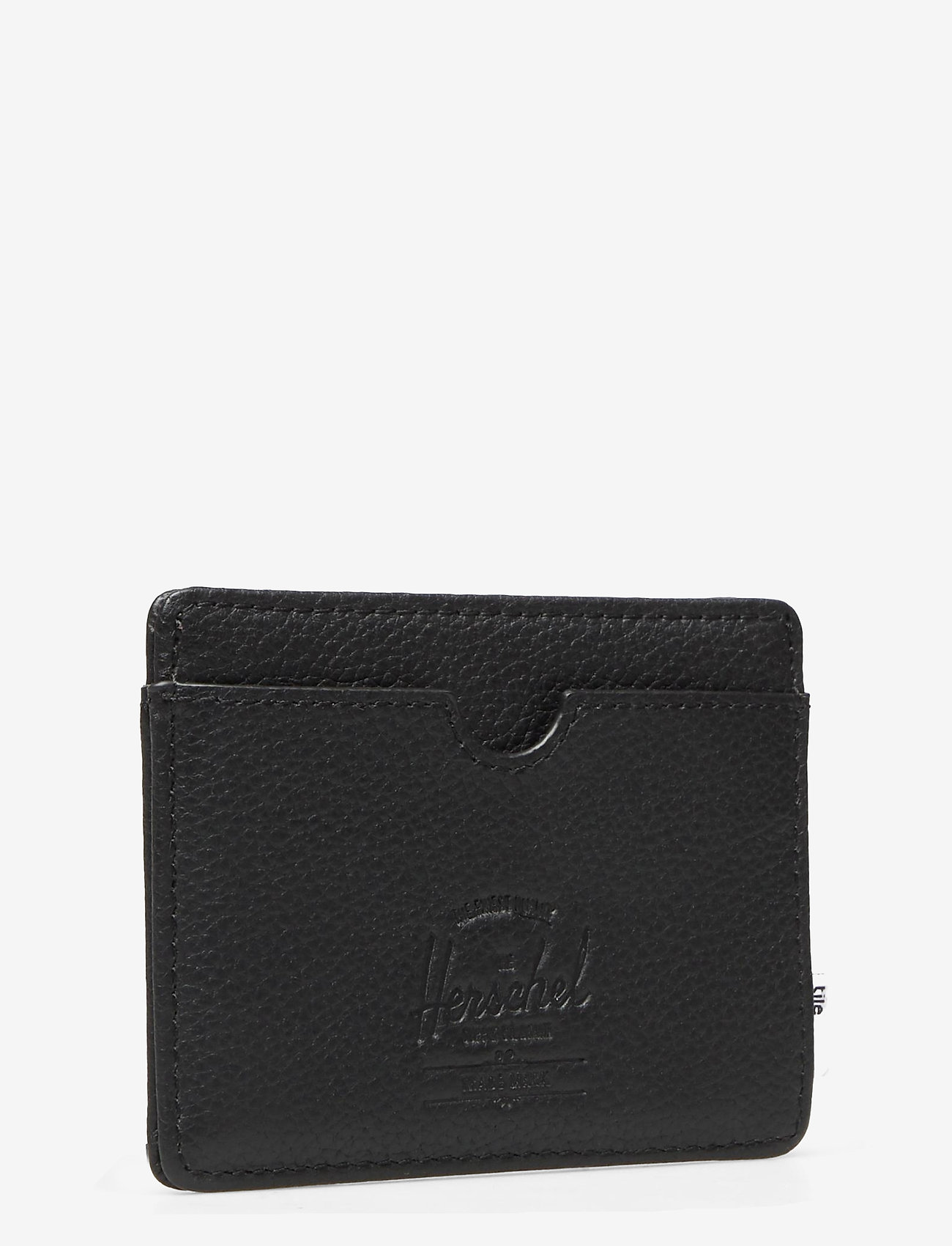 Herschel - Charlie + Tile - black pebbled leather - 2
