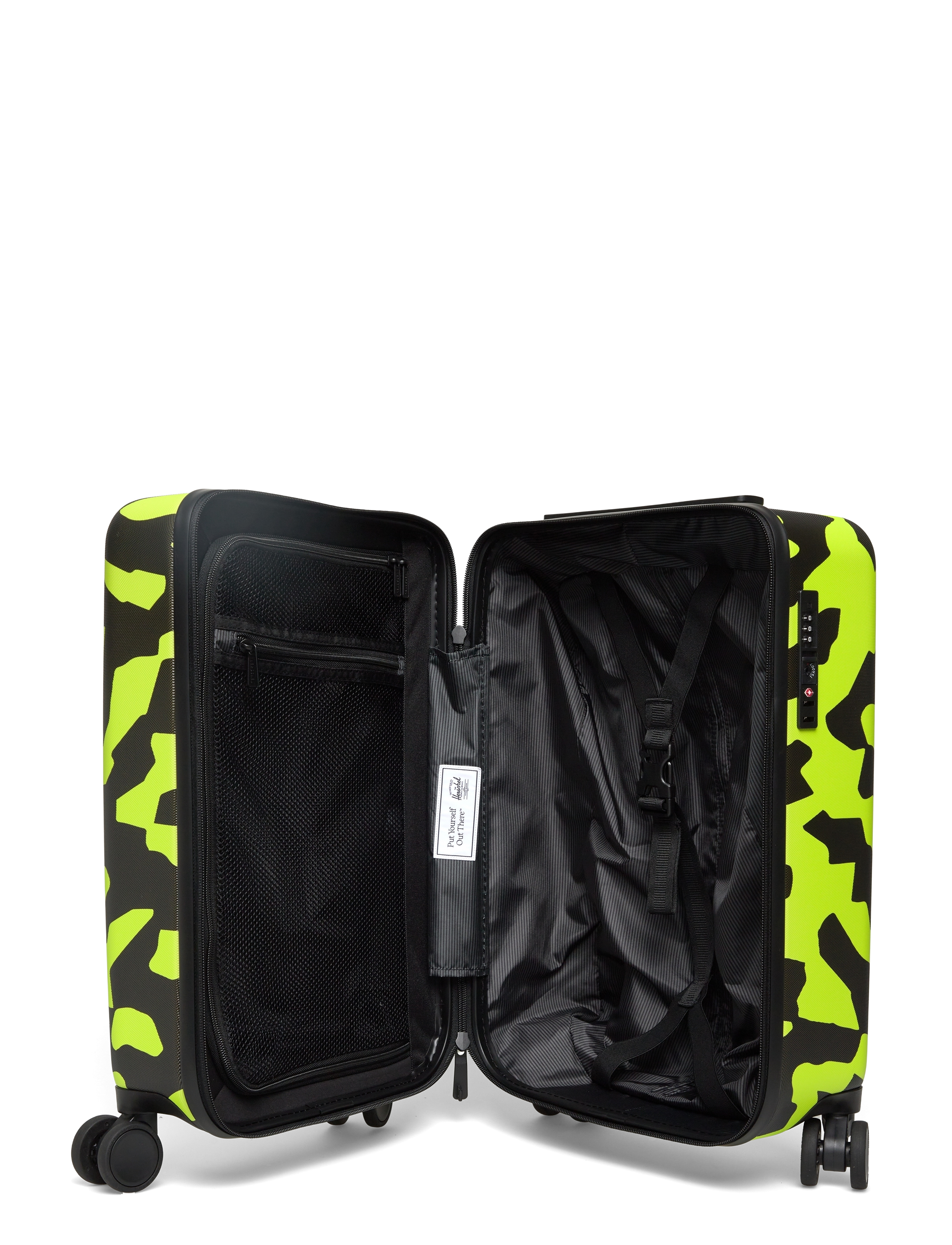 Herschel - Herschel Heritage Hardshell Carry On Luggage - shadow pixel lime punch - 4