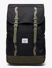 Herschel - Herschel Retreat Backpack - syntymäpäivälahjat - black/ivy green - 0