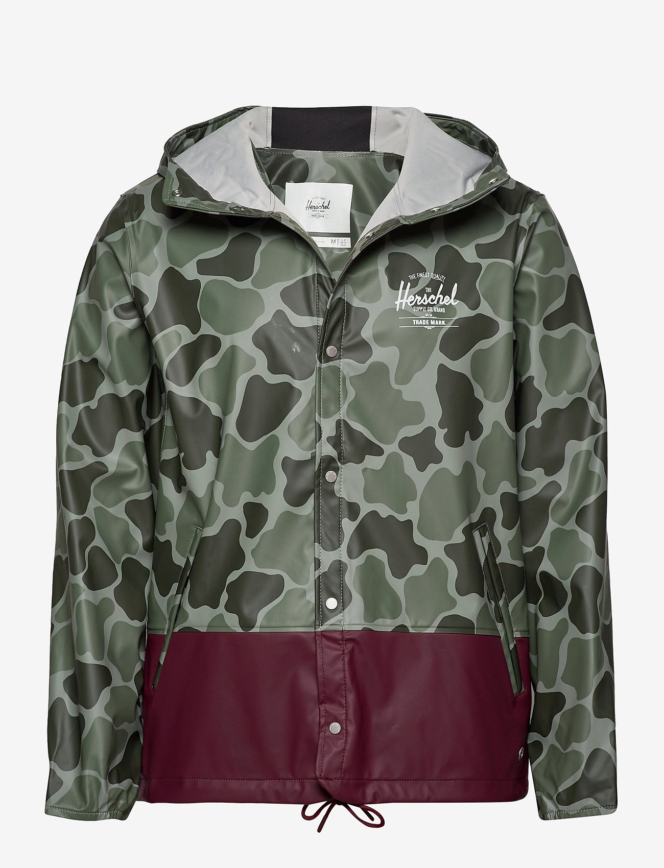 Herschel - Forecast Hooded Coach - frog camo/windsor wine/white c - 0