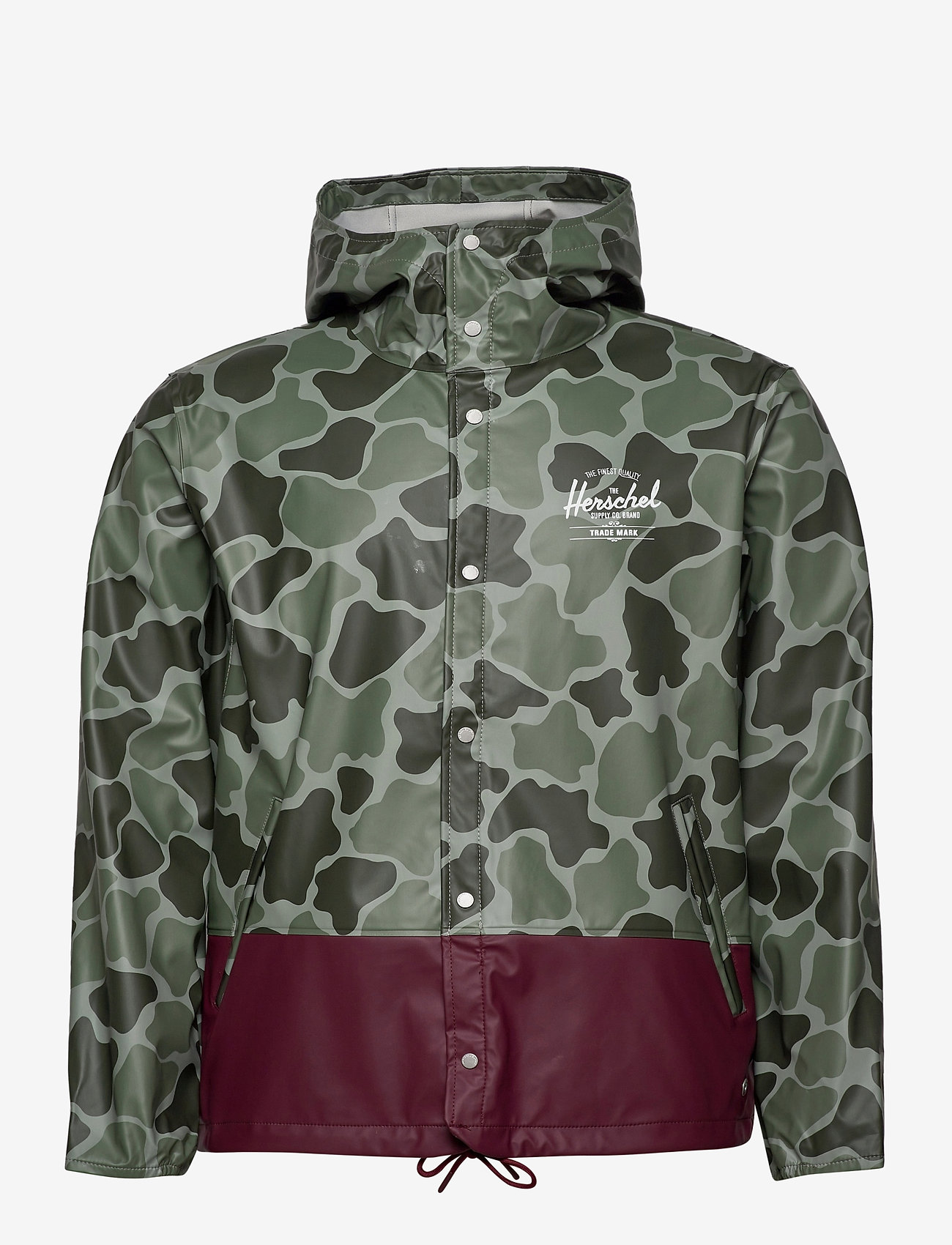 Herschel - Forecast Hooded Coach - frog camo/windsor wine/white c - 1