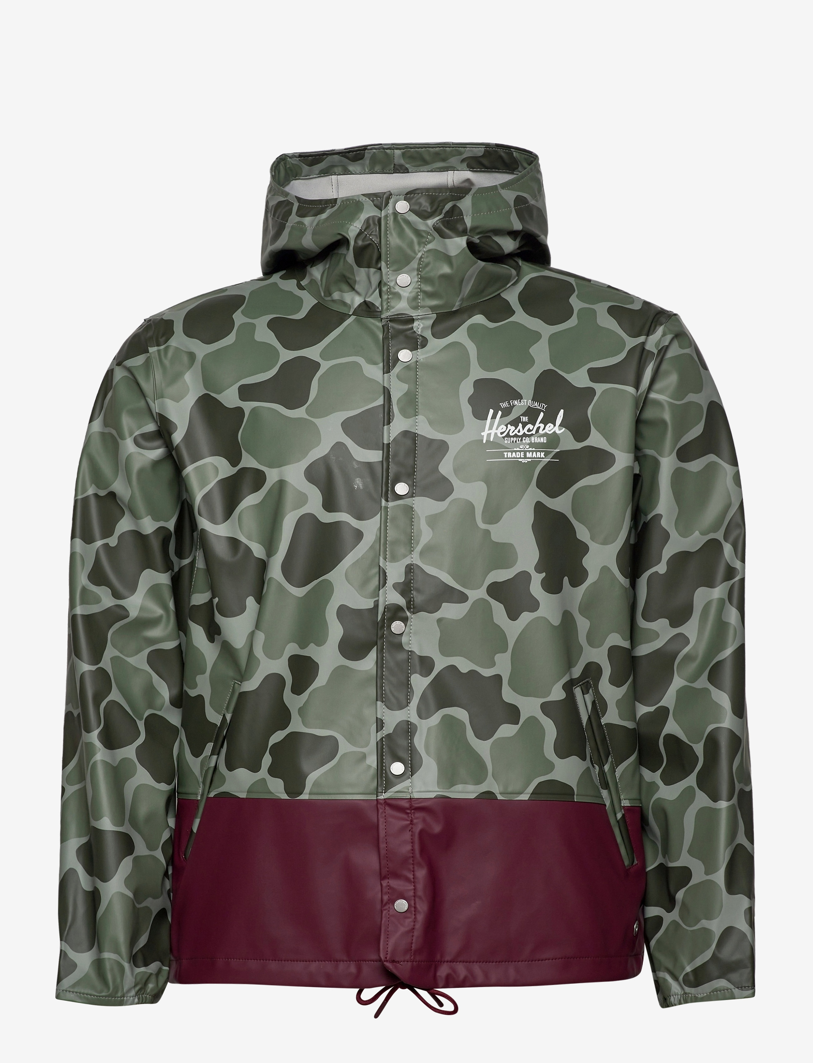 Herschel - Forecast Hooded Coach - frog camo/windsor wine/white c - 1