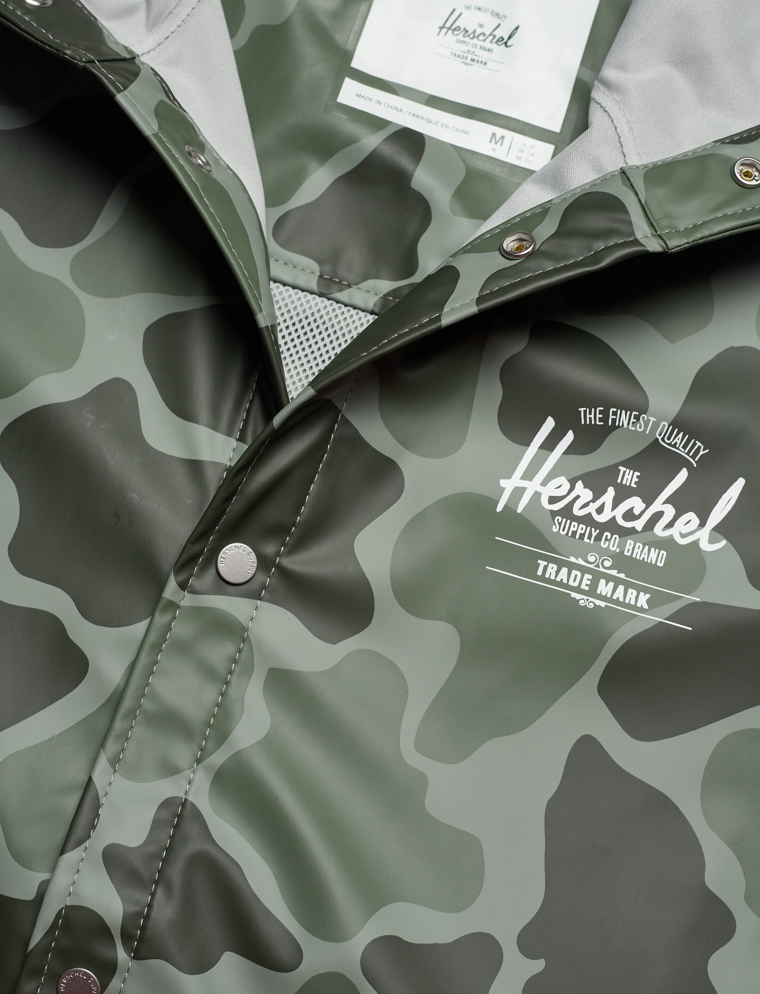 Herschel - Forecast Hooded Coach - frog camo/windsor wine/white c - 3