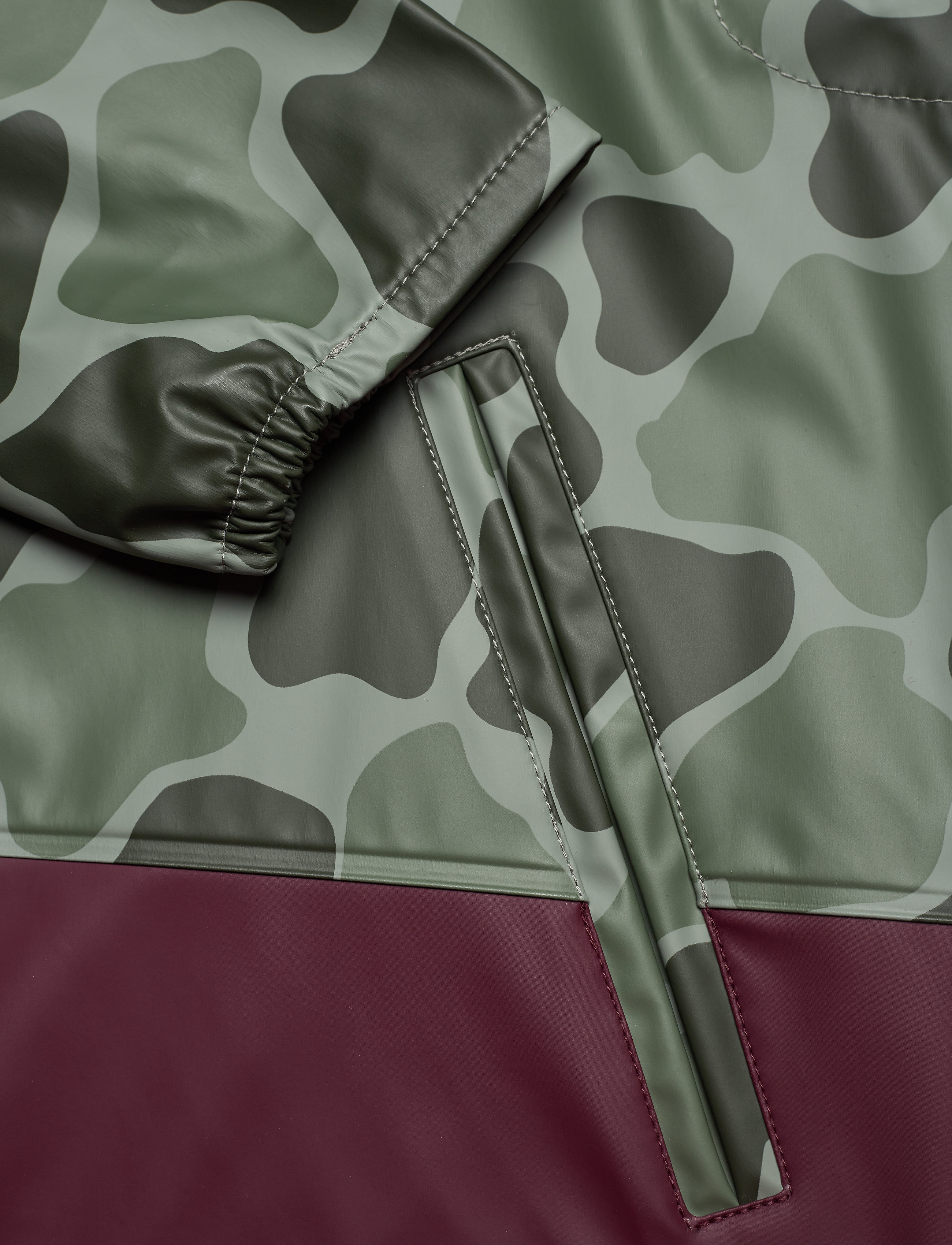 Herschel - Forecast Hooded Coach - frog camo/windsor wine/white c - 4