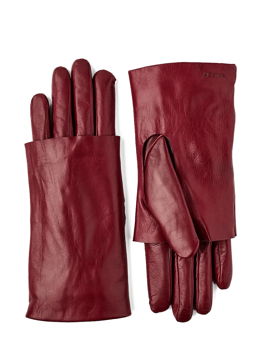 Hestra - Laura - skinnhandskar - dark red - 0