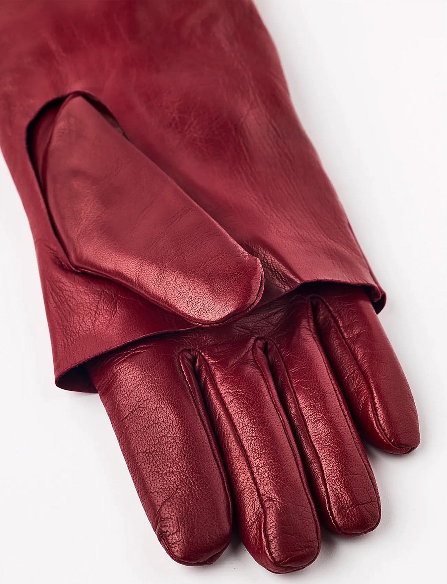 Hestra - Laura - skinnhandskar - dark red - 1