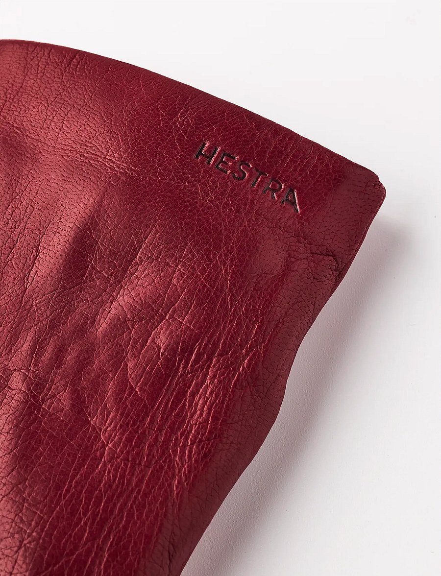 Hestra - Laura - skinnhandskar - dark red - 2