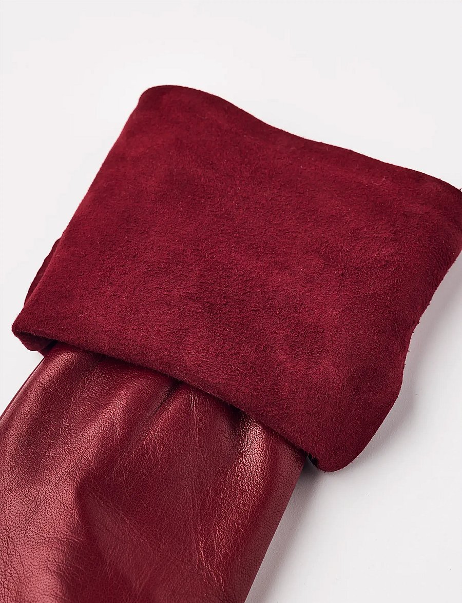 Hestra - Laura - skinnhandskar - dark red - 3