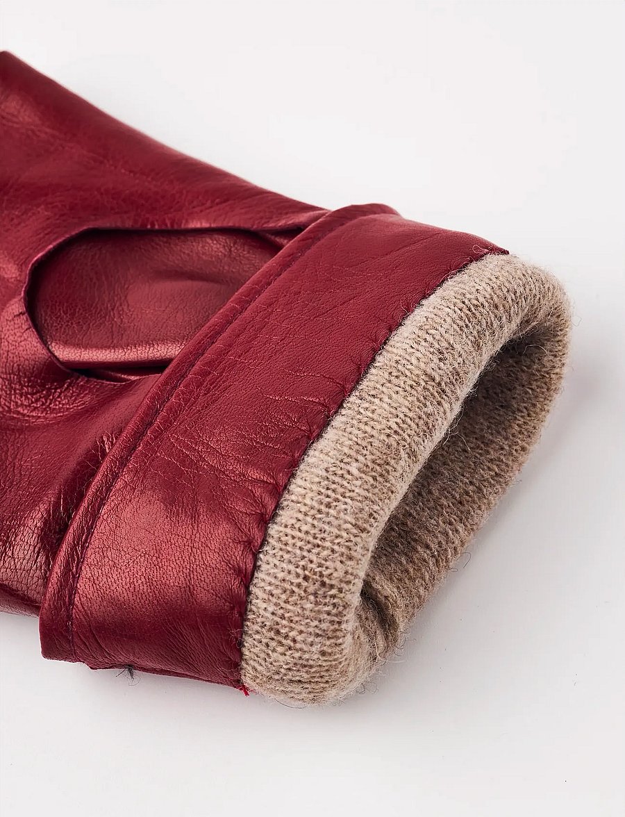 Hestra - Laura - skinnhandskar - dark red - 4