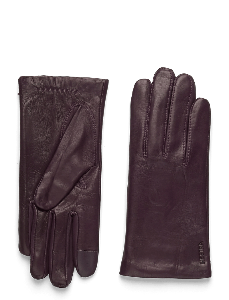 Hestra - Elisa Black - leather gloves - dark plum - 0