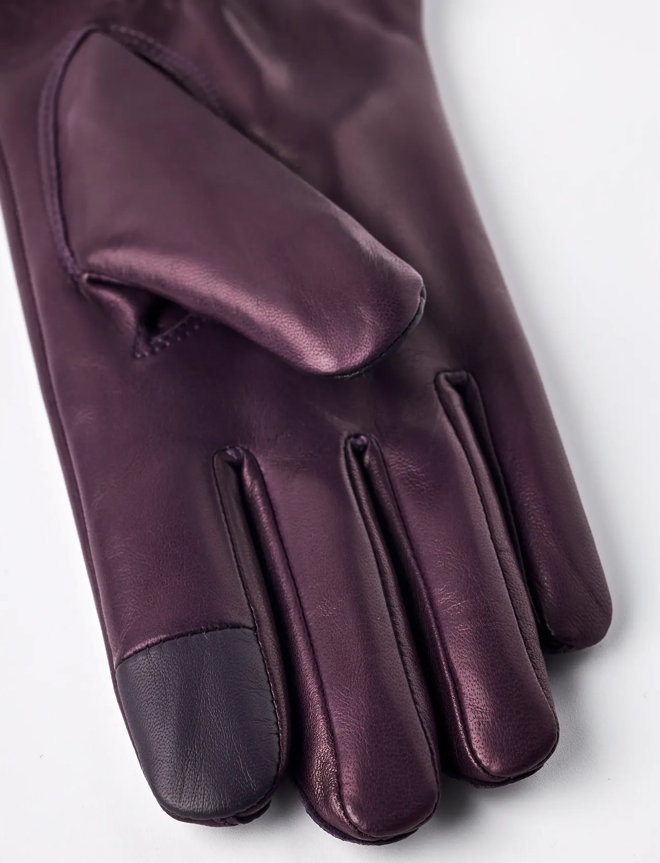 Hestra - Elisa Dark plum - nahast kindad - dark plum - 1