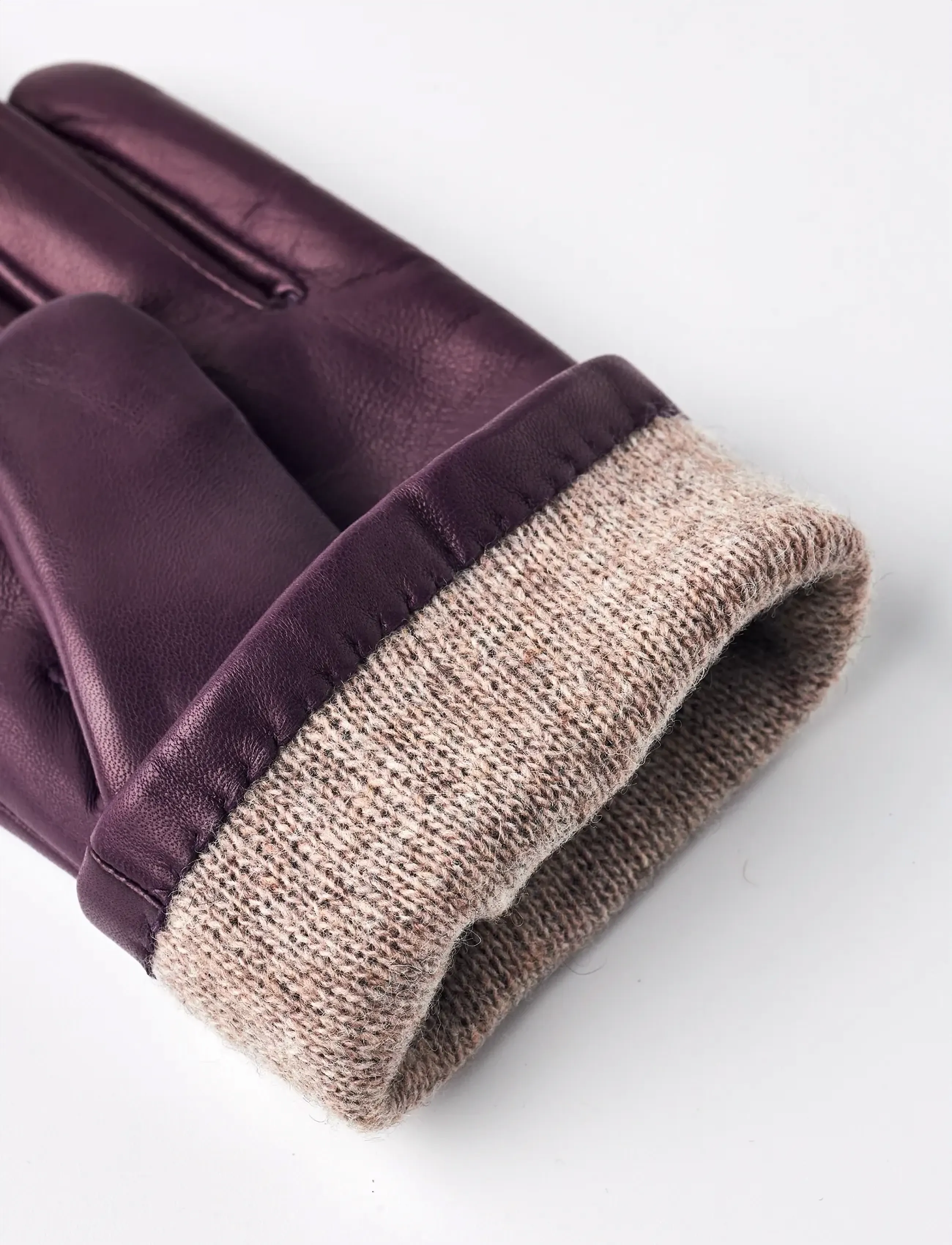 Hestra - Elisa Dark plum - nahast kindad - dark plum - 3