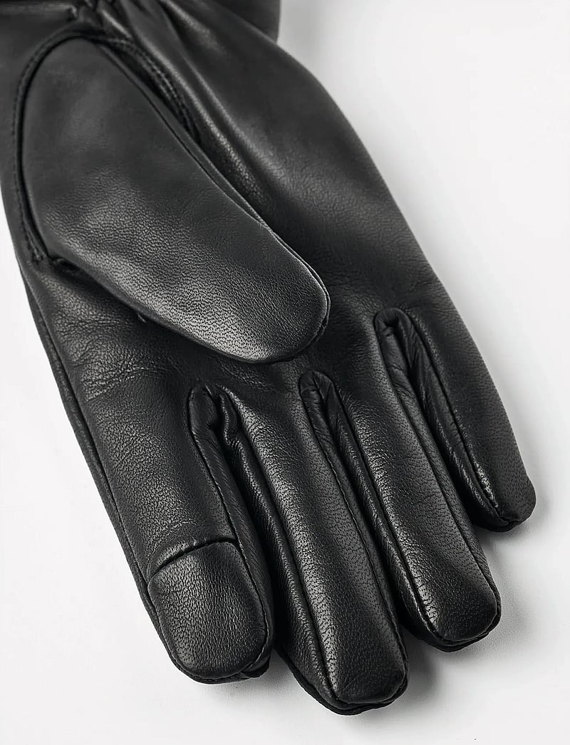 Hestra - Menja Black - leather gloves - black - 1