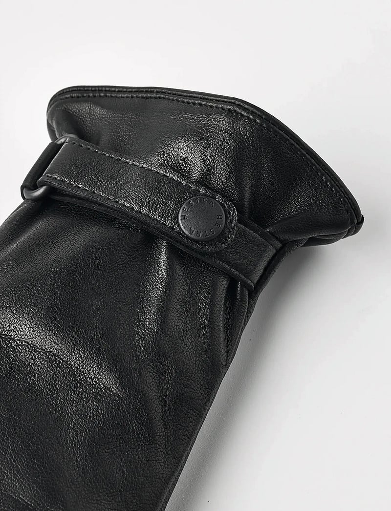 Hestra - Menja Black - leather gloves - black - 3
