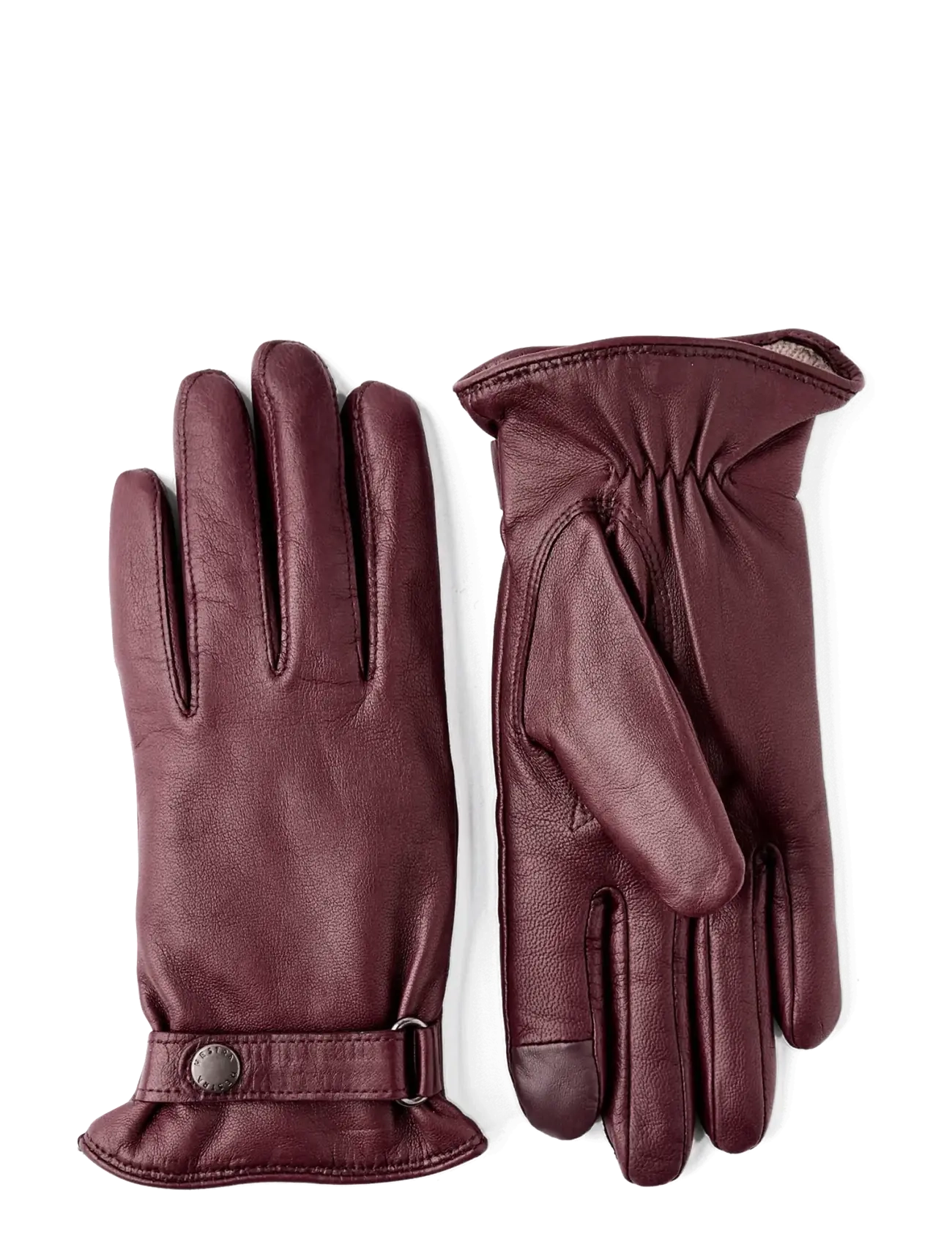 Hestra - Menja Black - nahast kindad - bordeaux - 0