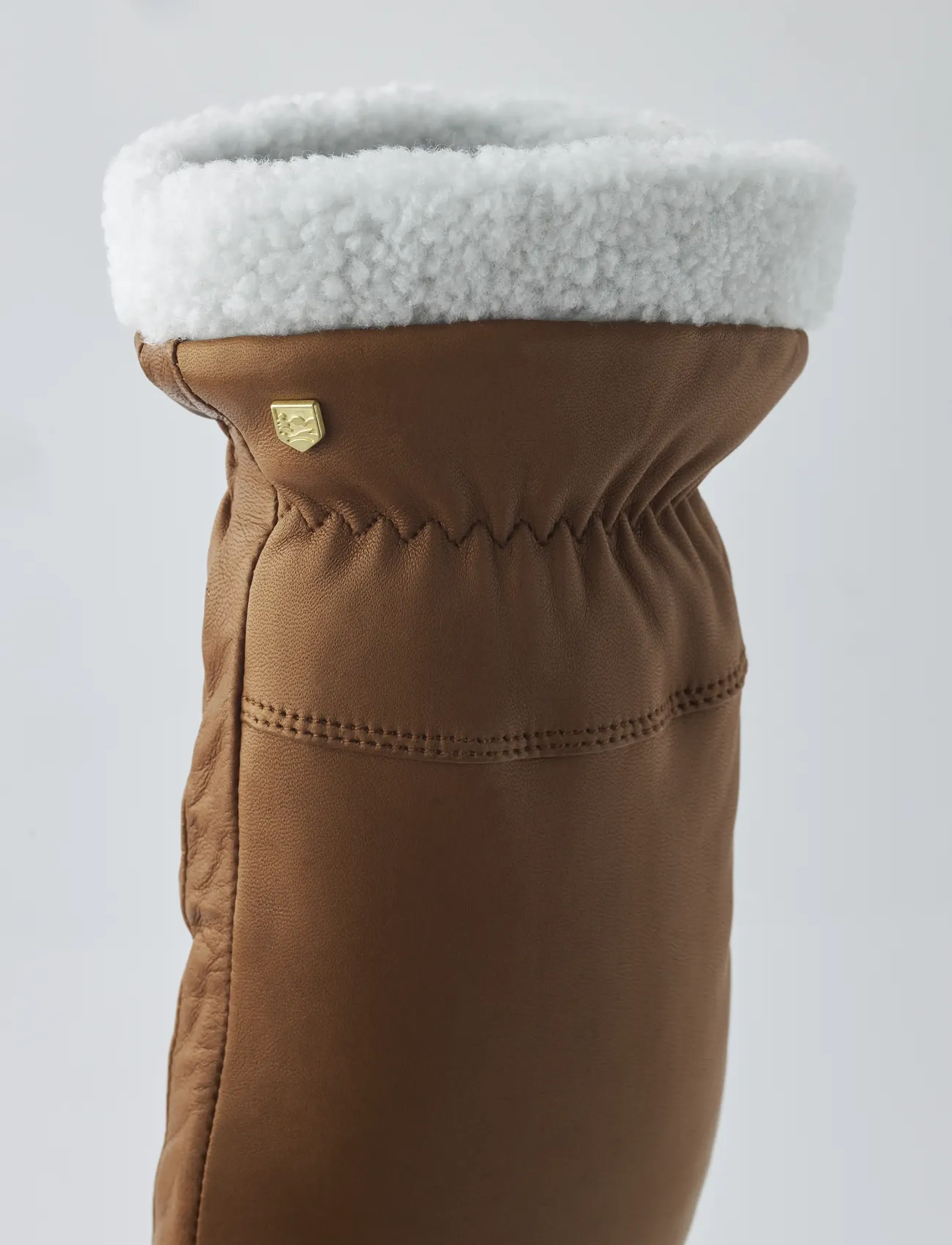 Hestra - Edda Mitt - leather gloves - light brown - 3