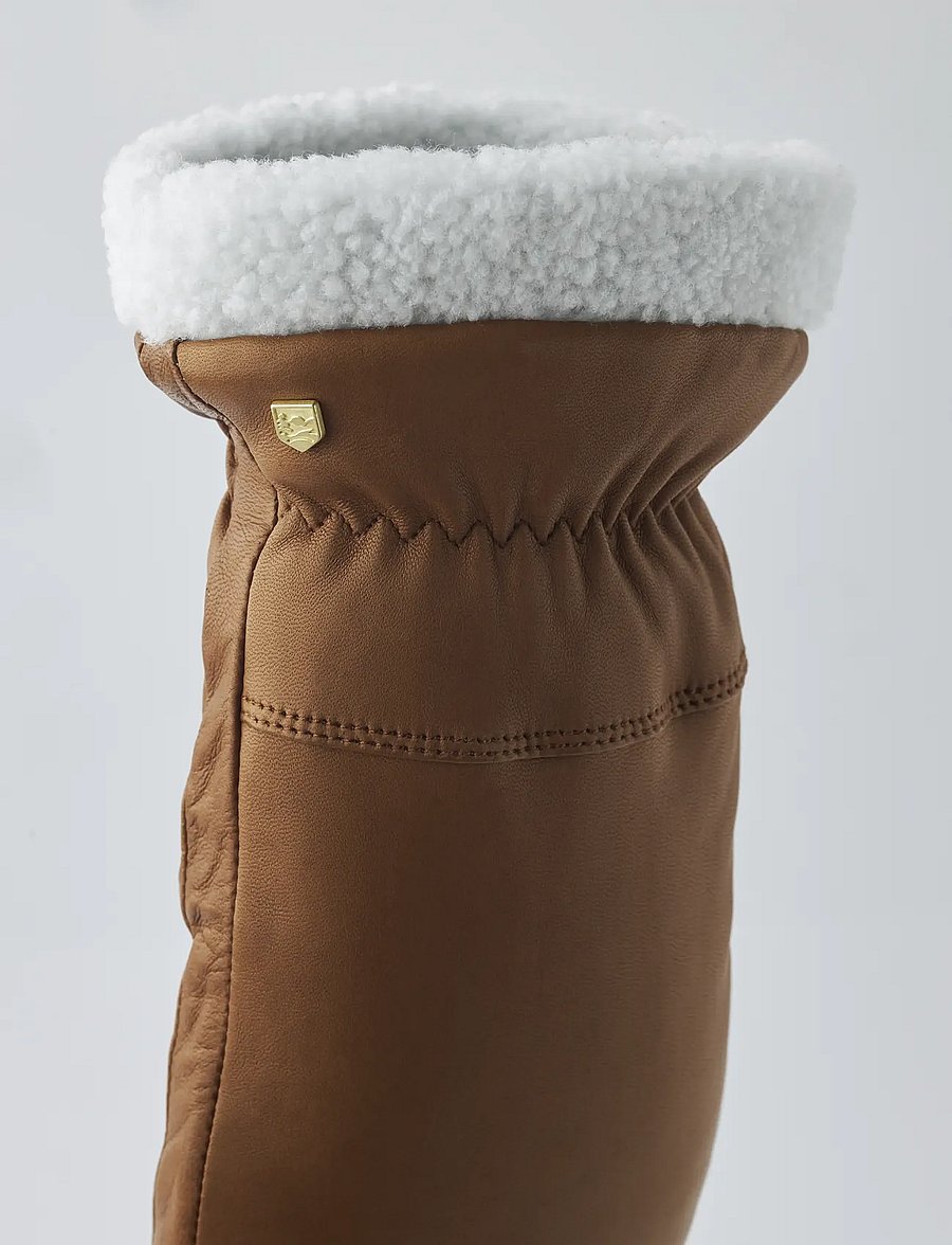 Hestra - Edda Mitt - lederhandschuhe - light brown - 3