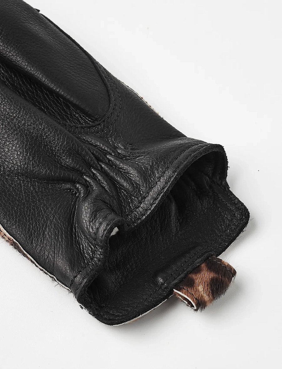 Hestra - Antonia - læderhandsker - brown print - 2