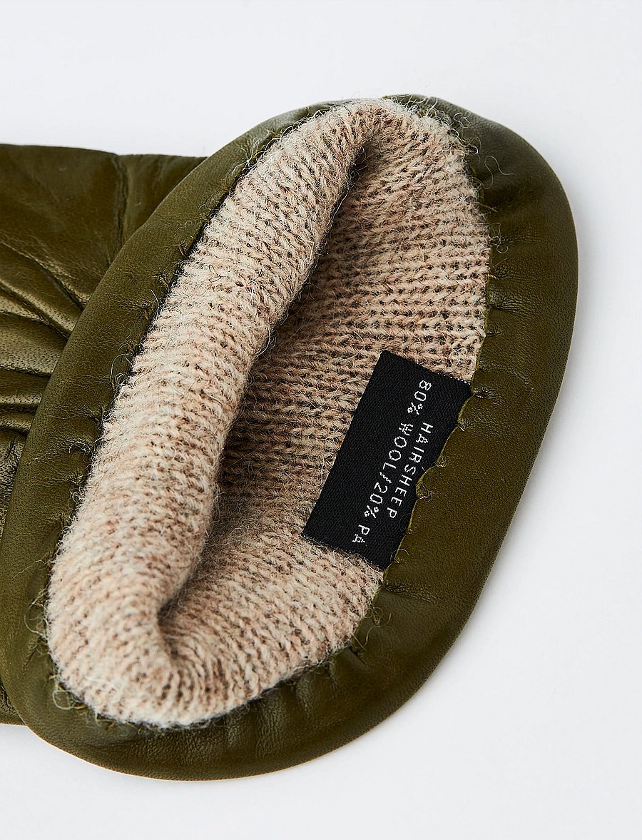 Hestra - Elisabeth Espresso - lederhandschuhe - loden - 3