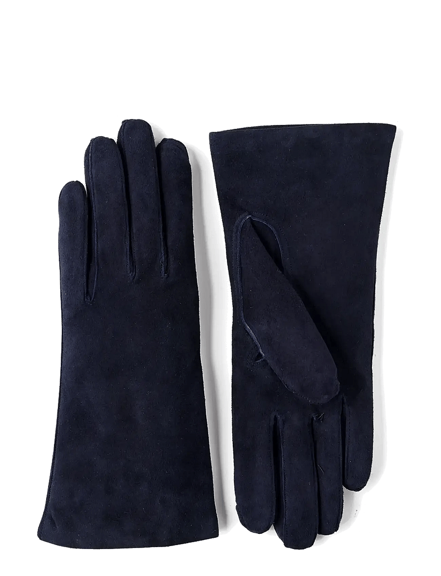 Hestra - Hairsheep Suede Piqué Cashmere 2 Bt - nahast kindad - navy - 0