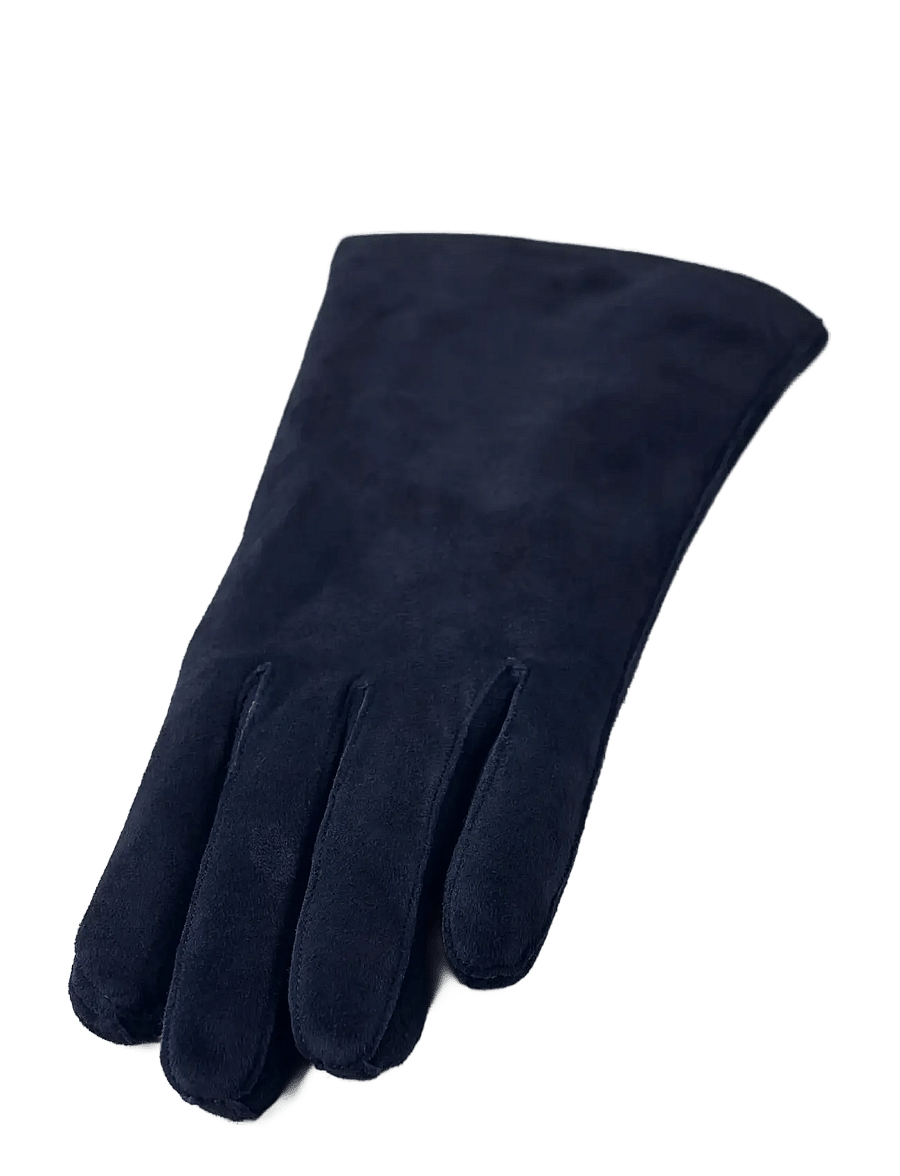 Hestra - Hairsheep Suede Piqué Cashmere 2 Bt - nahast kindad - navy - 1
