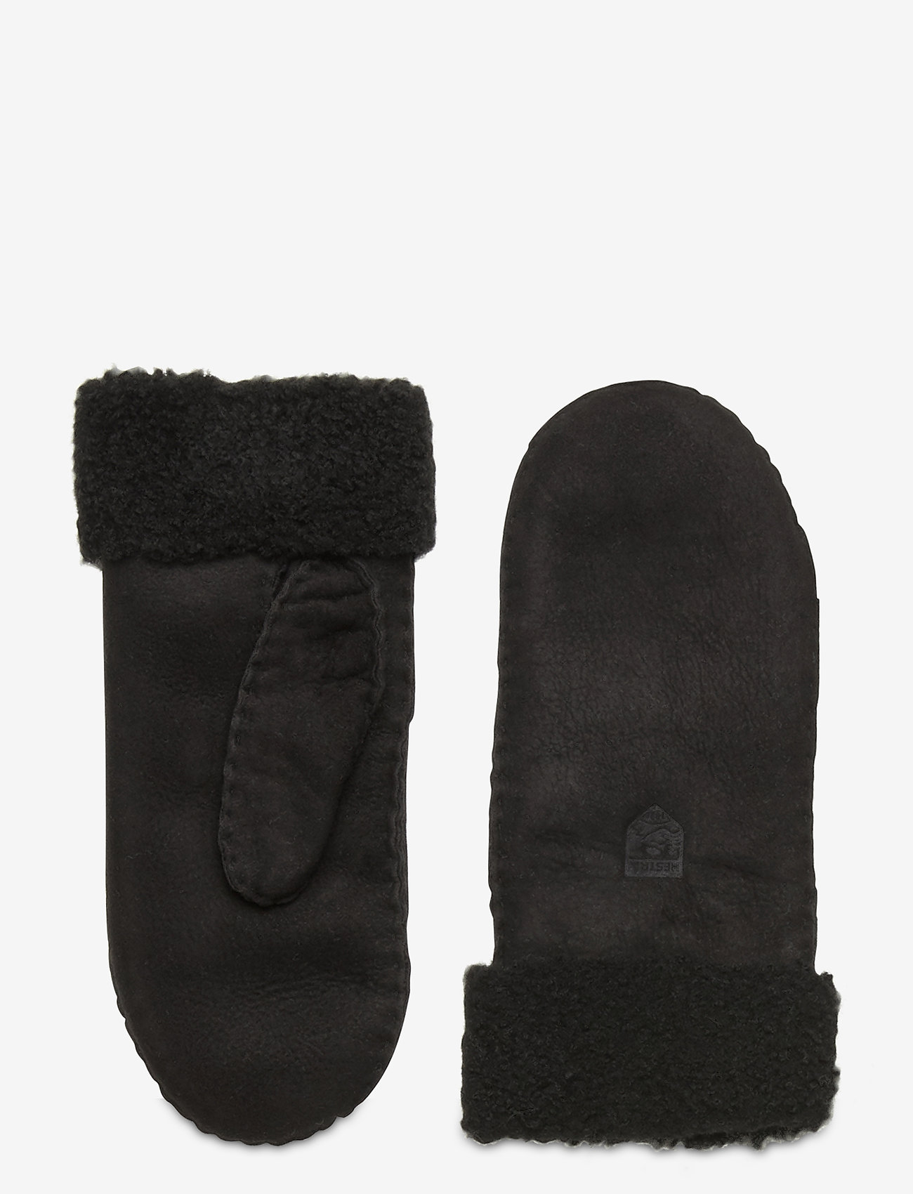 Hestra - Sheepskin Mitt Green - rękawiczki z jednym palcem - black - 0