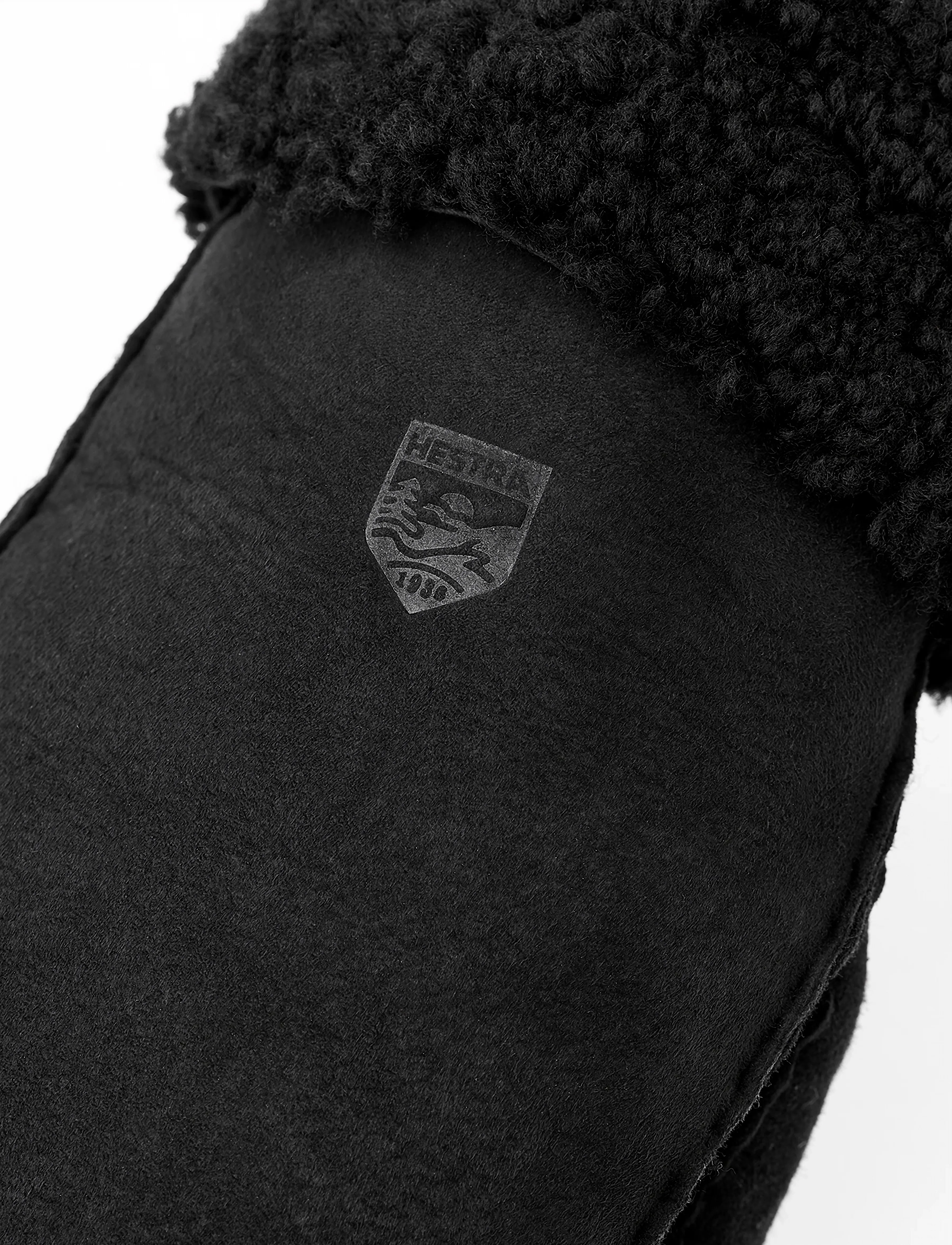 Hestra - Sheepskin Mitt Green - aksessuaarid - black - 1