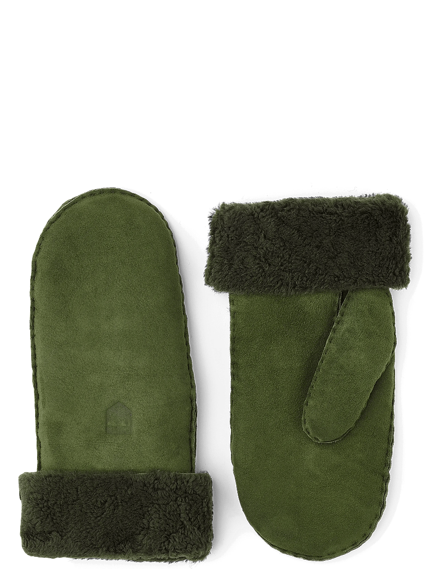 Hestra - Sheepskin Mitt - lapaset - green - 0