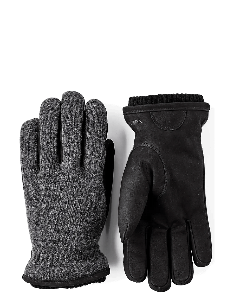 Hestra - Noah - fingervantar - charcoal/black - 0