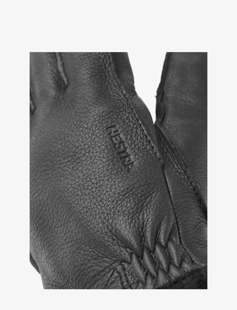 Hestra - Deerskin Primaloft Rib Dark brown - accessories - black - 1