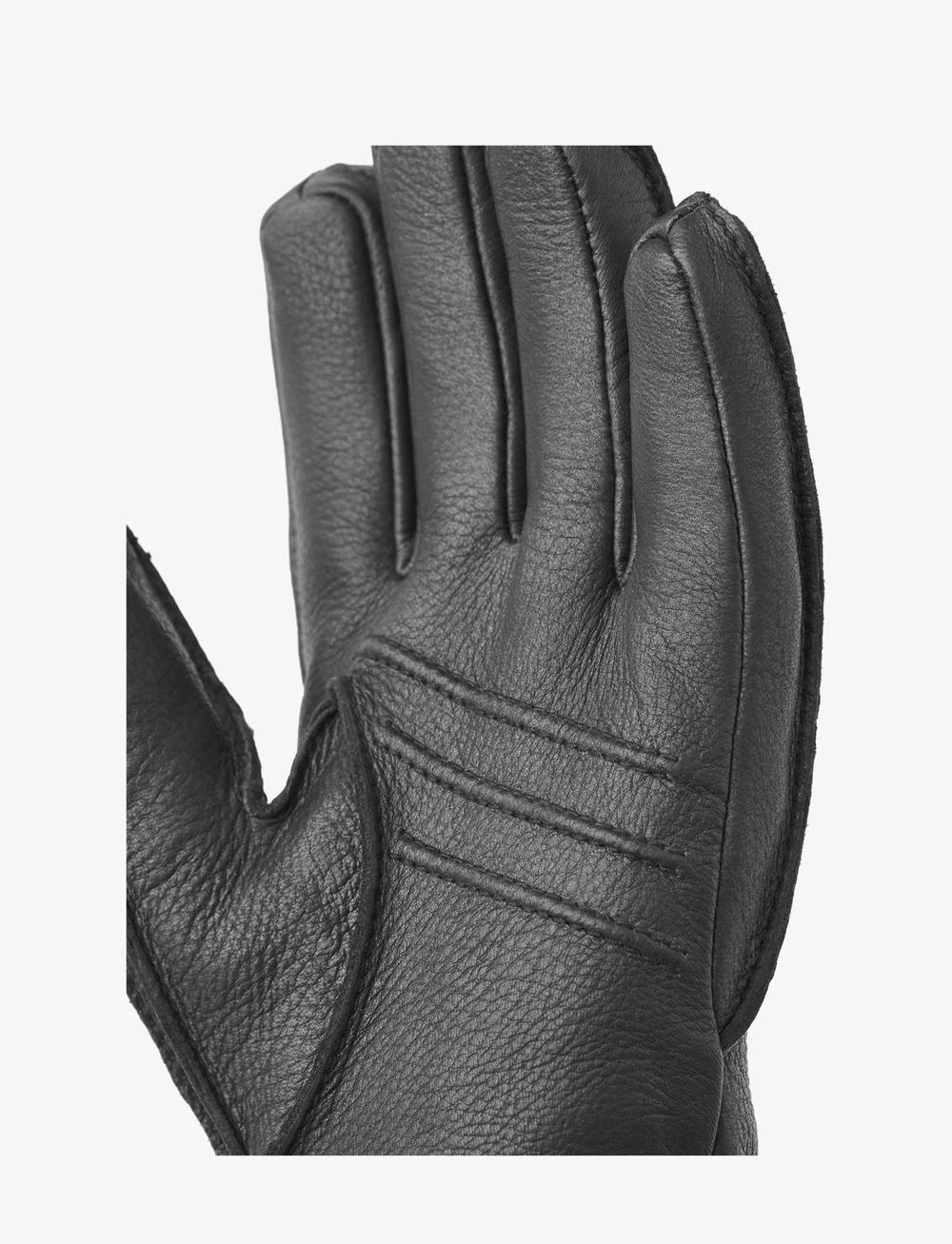 Hestra - Deerskin Primaloft Rib Dark brown - accessories - black - 2