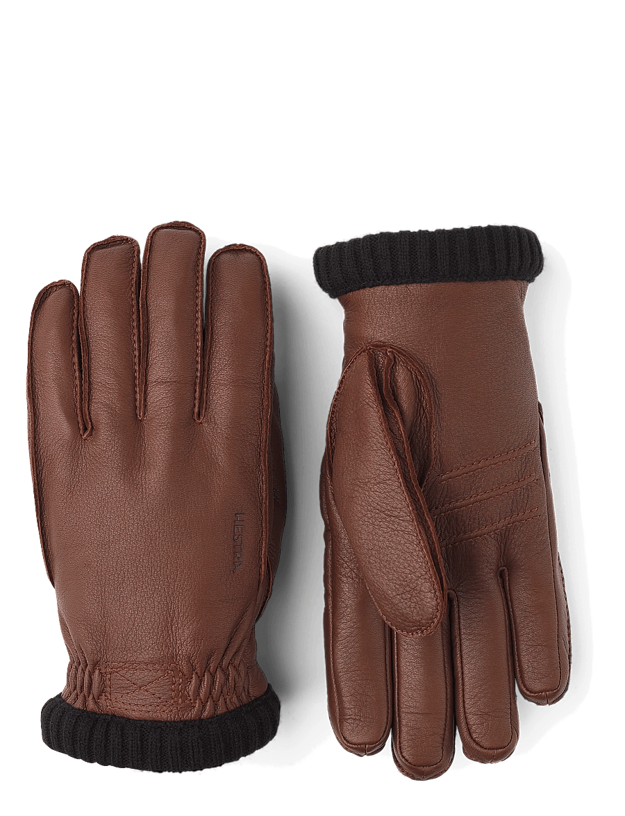 Hestra - Deerskin Primaloft Rib - accessories - chocolate - 0