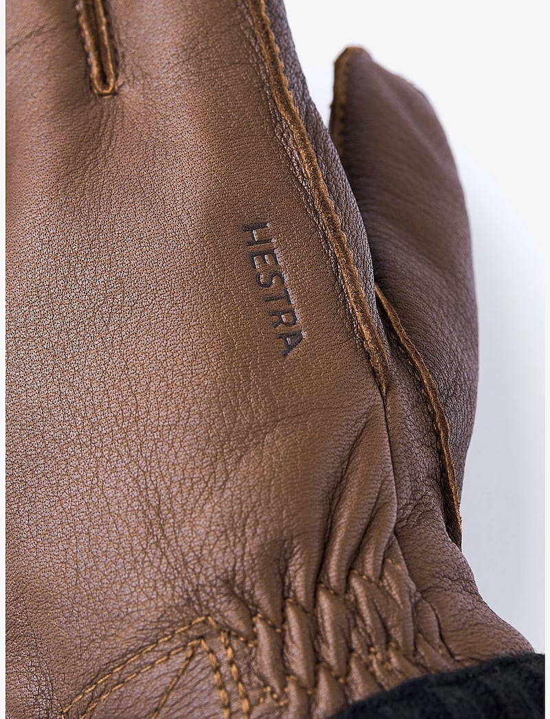 Hestra - Deerskin Primaloft Rib Dark brown - kindad - chocolate - 1