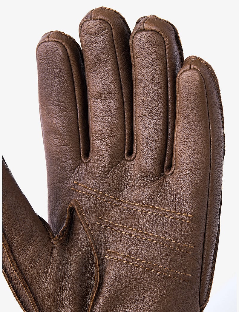 Hestra - Deerskin Primaloft Rib Dark brown - kindad - chocolate - 2