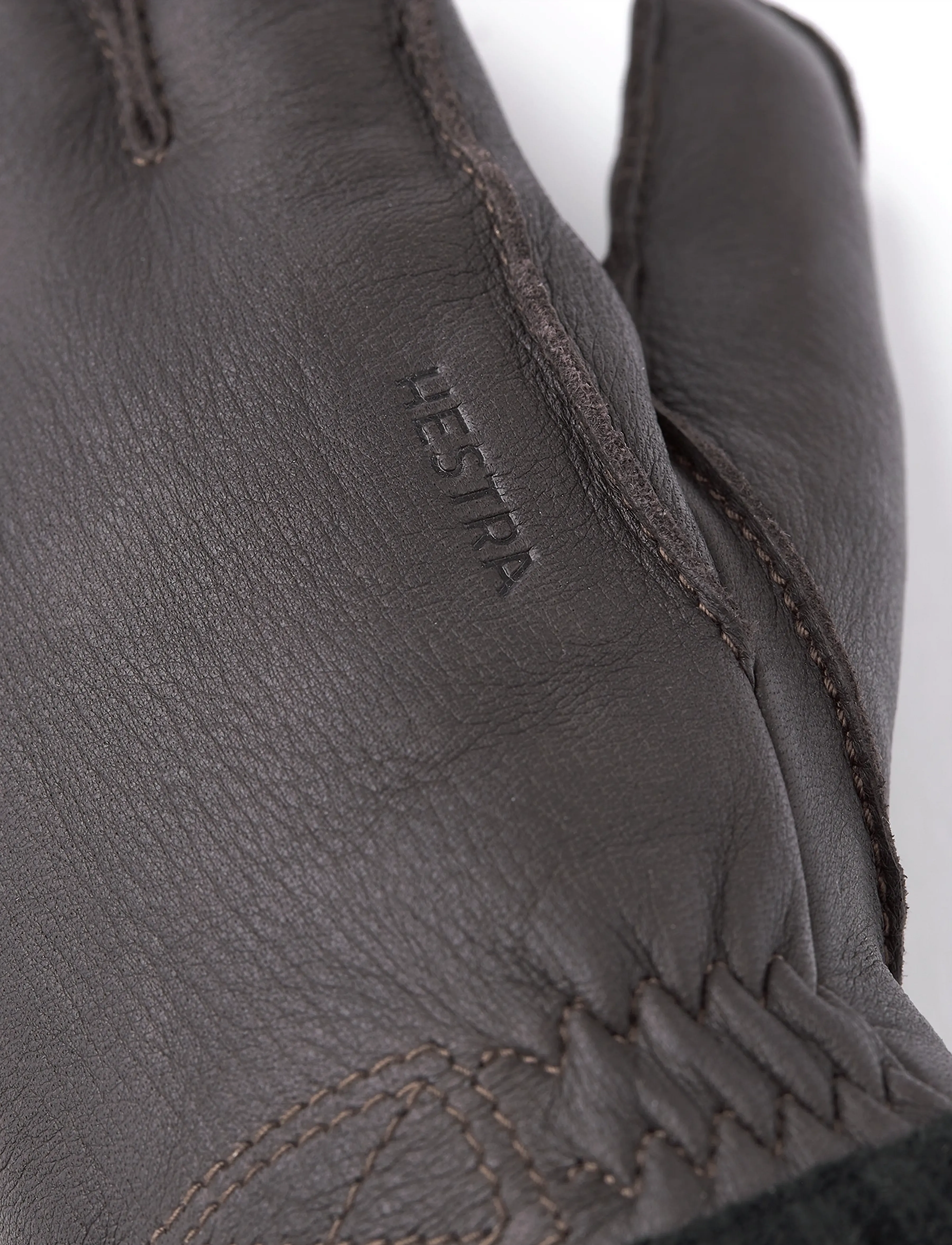 Hestra - Deerskin Primaloft Rib - accessories - dark brown - 1