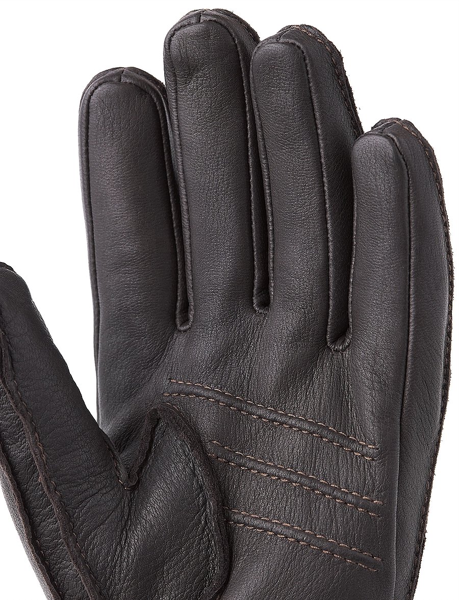Hestra - Deerskin Primaloft Rib - accessories - dark brown - 2