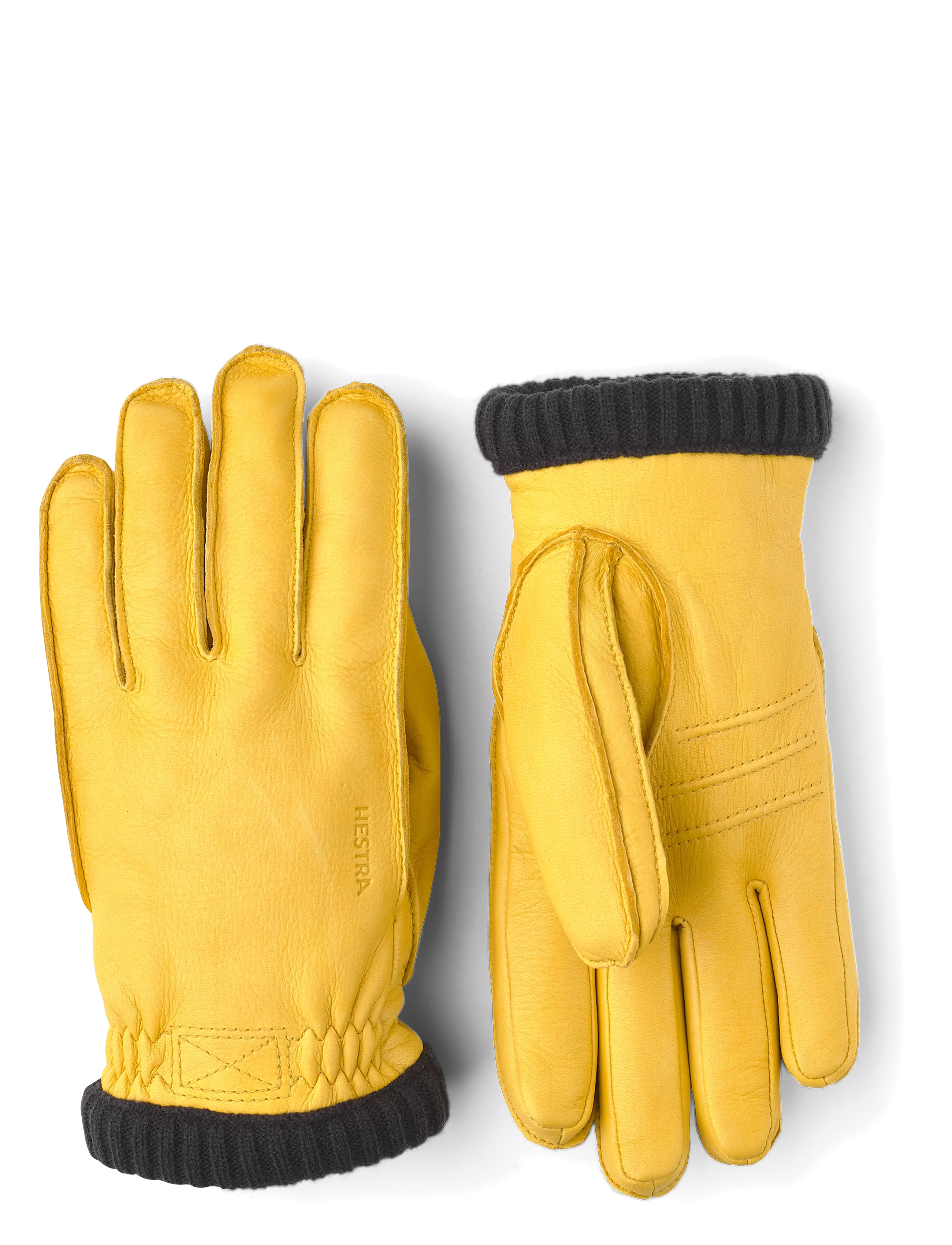 Hestra Deerskin Primaloft Rib - Handsker & Vanter - NATURAL YELLOW / yellow