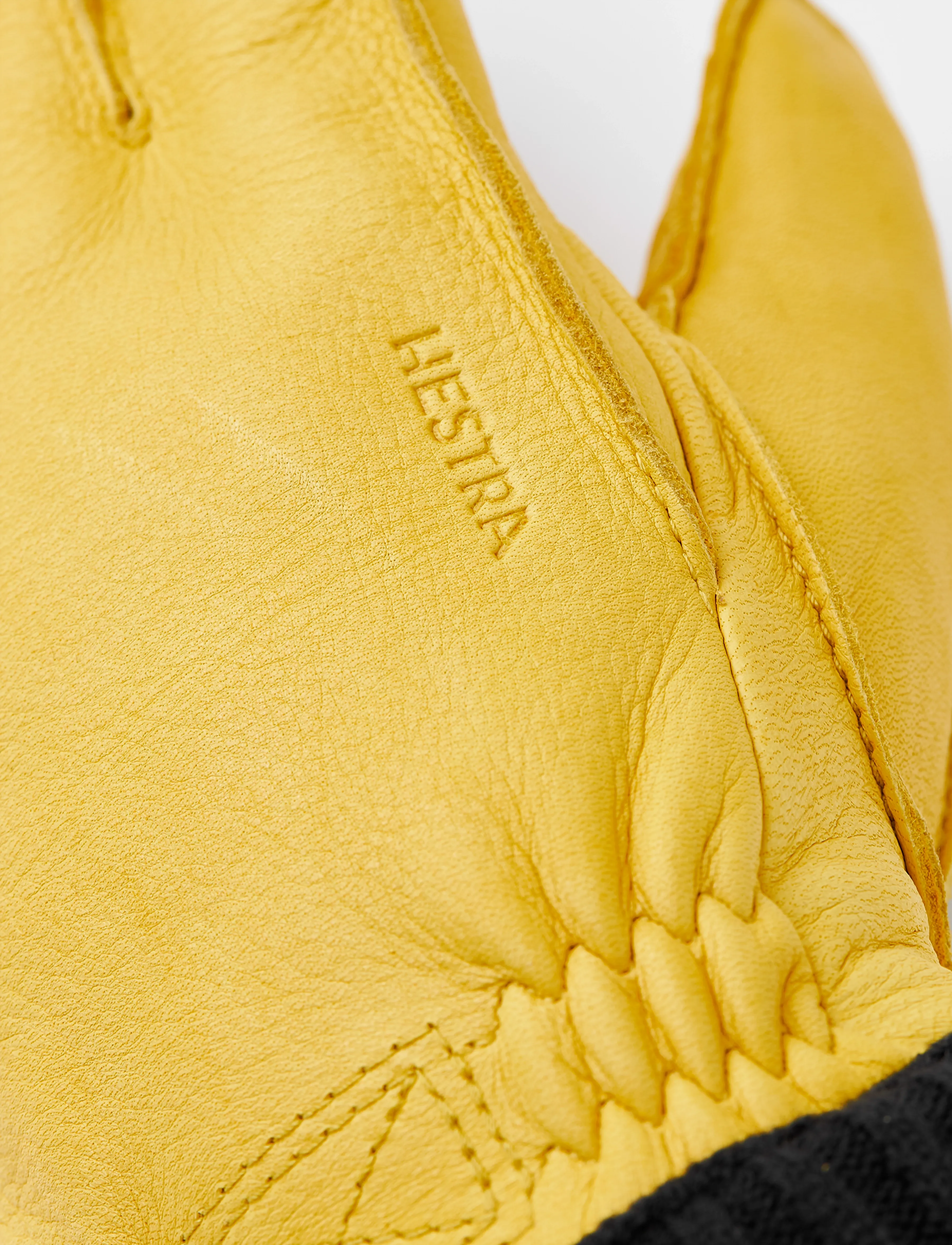 Hestra - Deerskin Primaloft Rib - accessories - natural yellow - 1