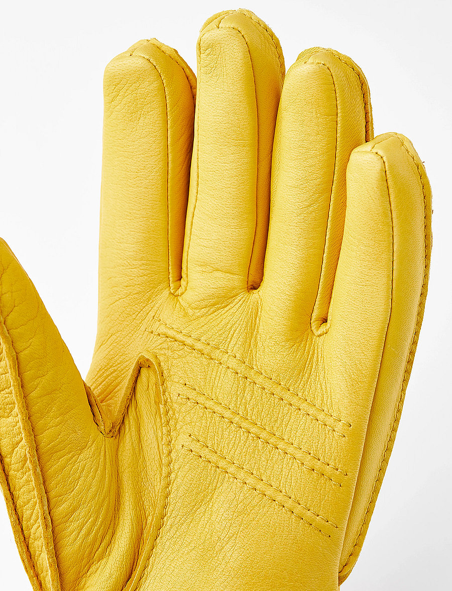 Hestra - Deerskin Primaloft Rib - accessories - natural yellow - 2