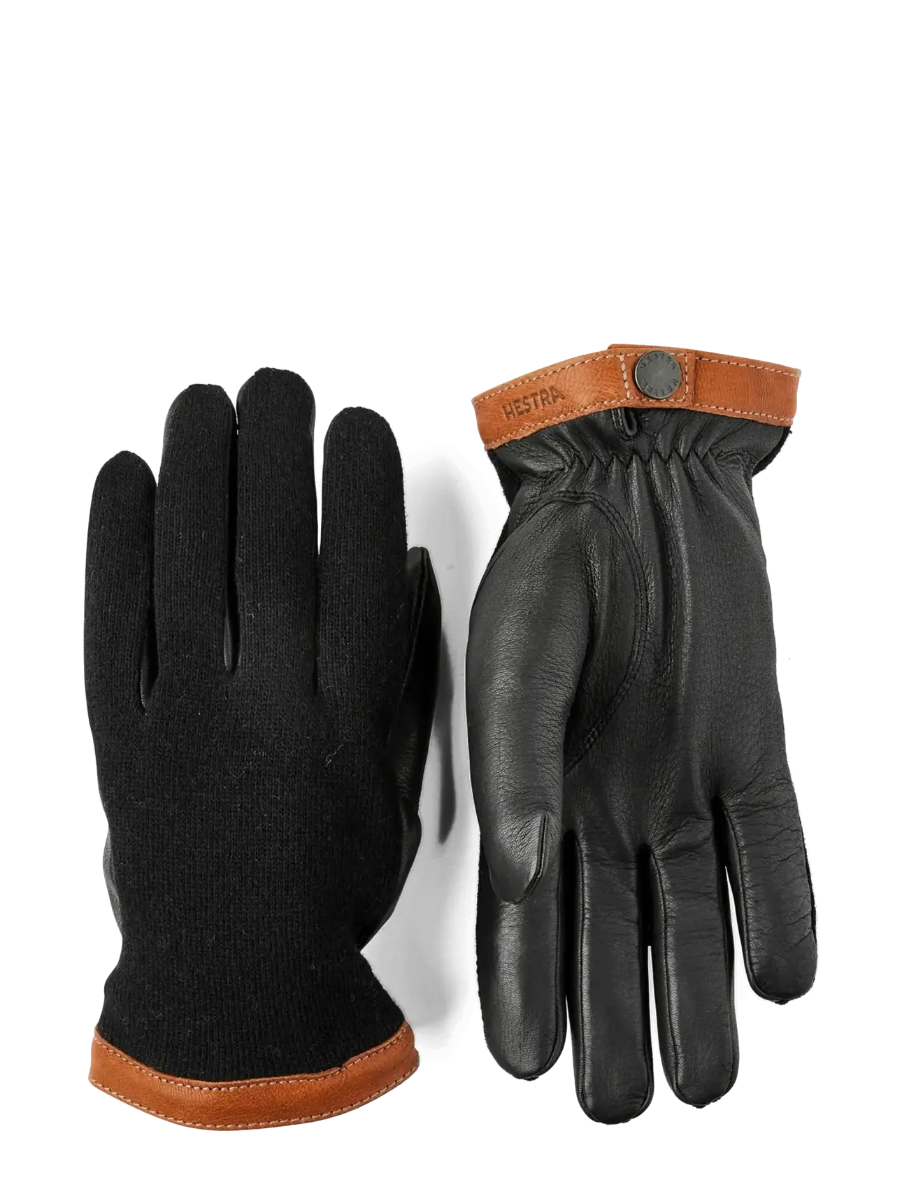Hestra Deerskin Wool Tricot Black/Black - Handskar - BLACK/BLACK / black
