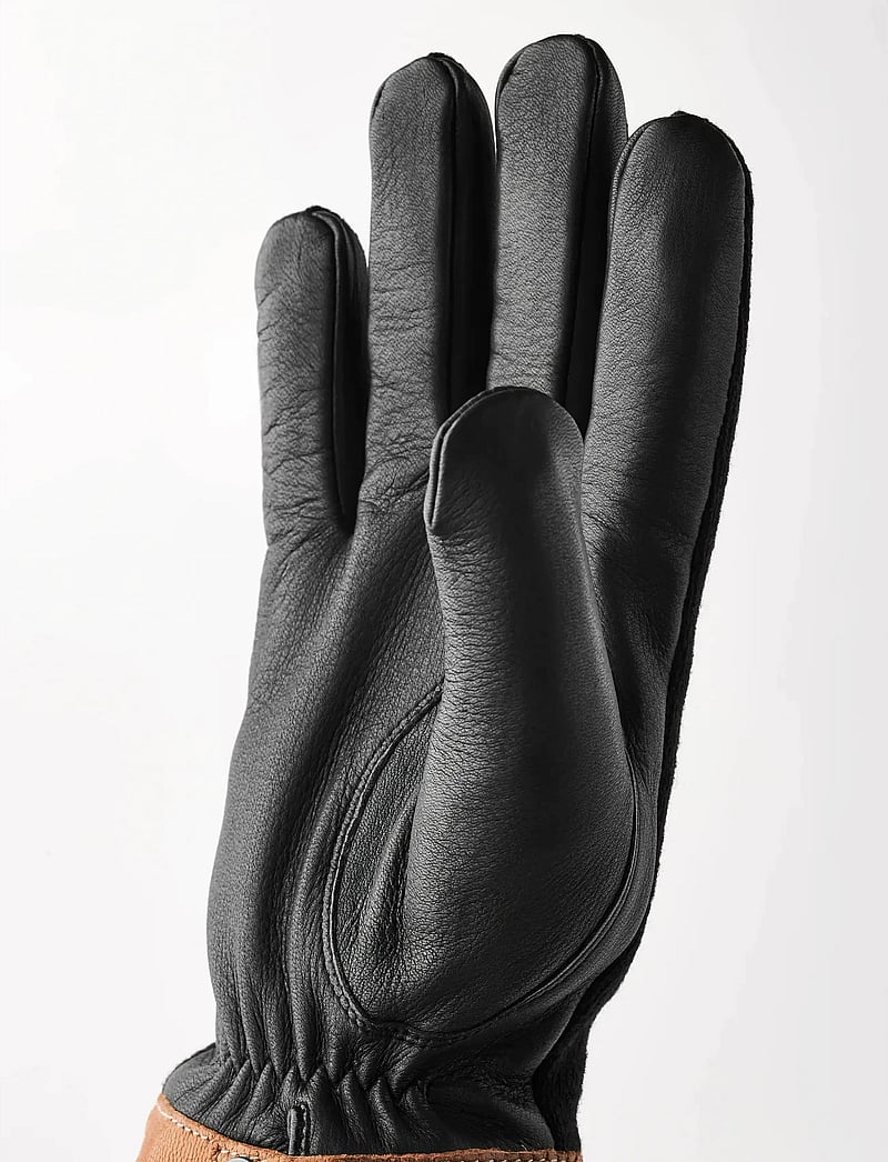 Hestra - Deerskin Wool Tricot Black/Black - fylgihlutir - black/black - 1